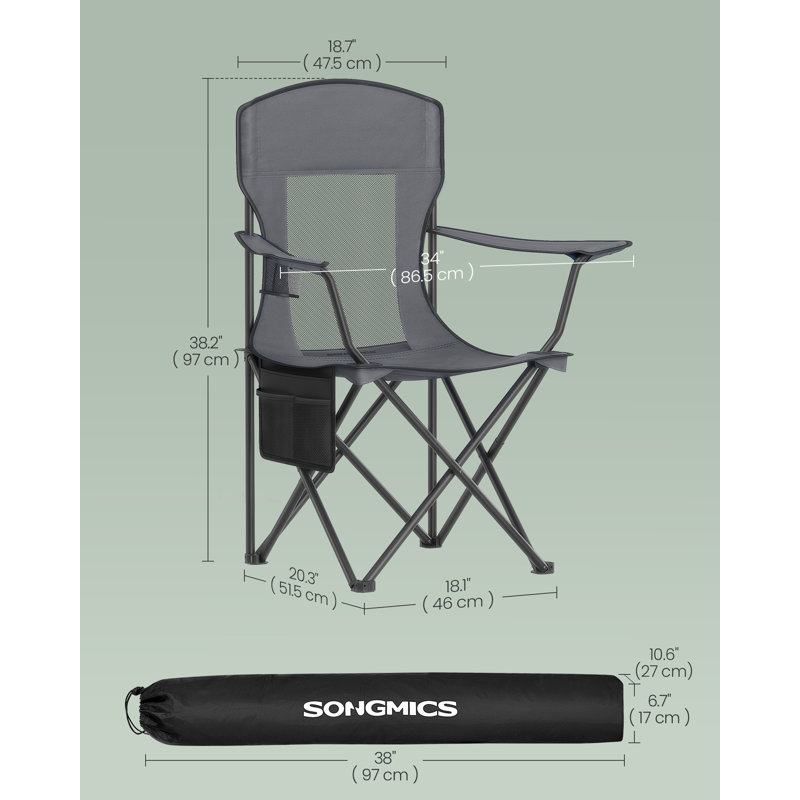 Folding Camping Chair, Grey