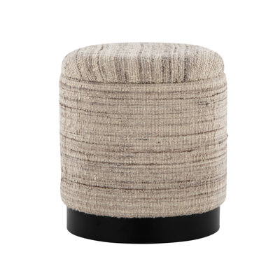 Handwoven Wool Storage Ottoman