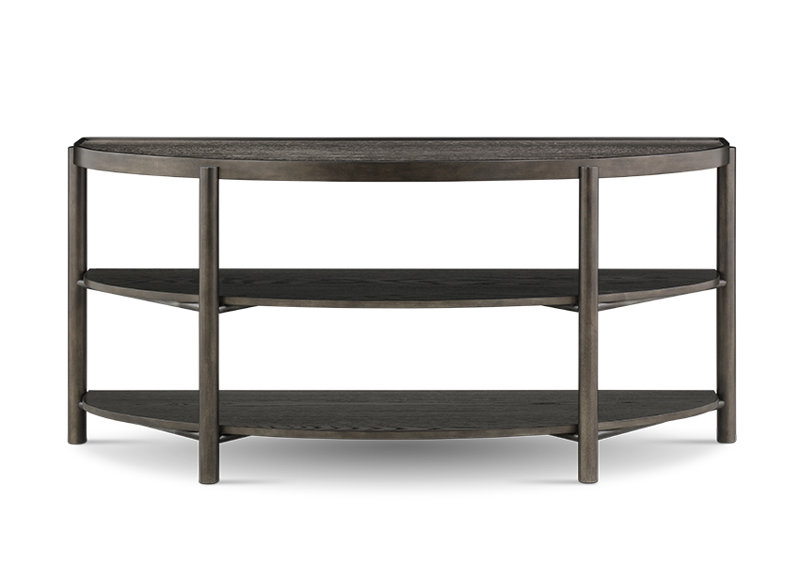 Cortia 61.65'' Solid Wood Console Table, Black