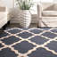 Tapis bleu en laine touffeté à la main Thuan-349428710