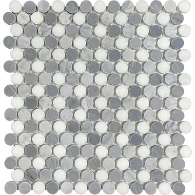 Lyra 0.8 in. x 0.8 in. Polished Marble Tile
