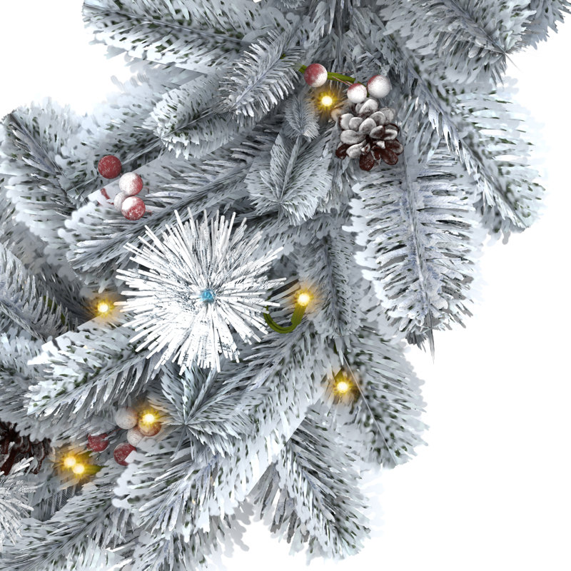 Snowy 180cm Lighted Faux Garland with Lights
