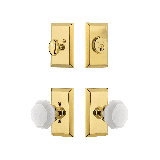 Nostalgic Warehouse Studio Entry Set with White Waldorf Crystal Knob