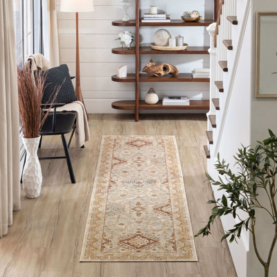 Tapis intérieur crème en polyester Windermere Karastan Raven Glass