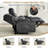 Loveseat Recliner with Flip-Top Storage Console, Manual Double Reclining Sofa with Pockets, Cup Holders, and Pillows-708433064