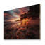 Rose et orange, ciel côtier I - plage sur bois-562458262
