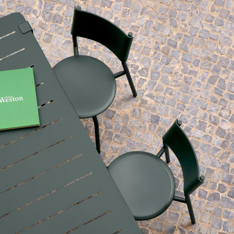 Midi Outdoor Dining Side Chair, Forest Green