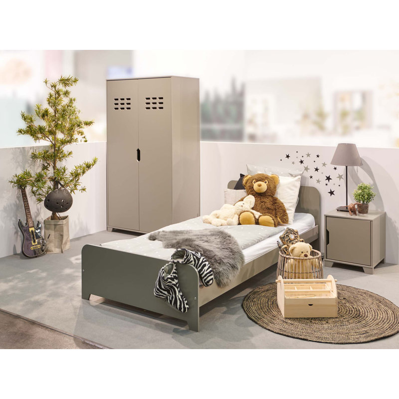 Schwarz Bedside Table, Grey