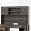 Bureau de direction Farmhouse avec huche, portes de grange coulissantes, armoire de rangement et 5 tiroirs-93717746