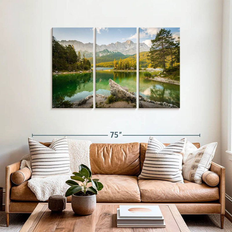 Alvord Eibsee Lake Morning, H 36 po x l 57 po