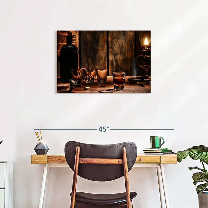 «Vintage Irish Whiskey», reproduction sur toile tendue, H 20 po x l 30 po x P 1,25 po
