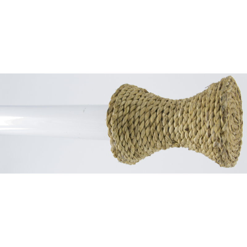 Tringle à rideaux simple ajustable 1 po Huggard, H 1 po x l 84 po x P 1 po, Blanc lustré