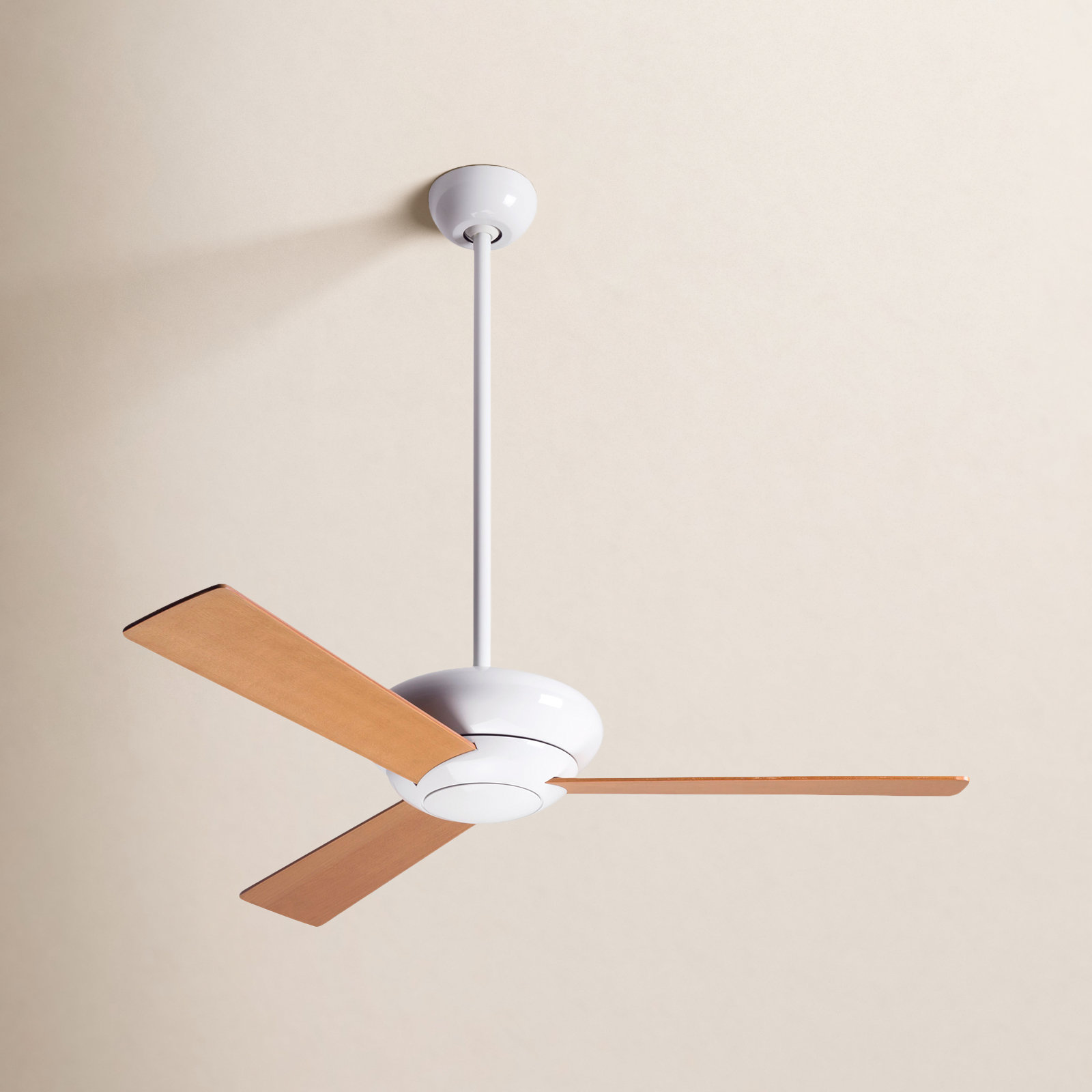 Altus 42'' 3 Blade Ceiling Fan, Gloss White, Fan Speed Control, Maple