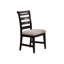 Ensemble de table de salle à manger 6 pièces de couleur noire et 4 chaises d'appoint 1 banc et coussins rembourrés en tissu Mobilier de salle à manger en bois massif