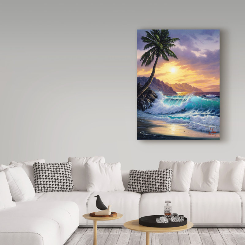«Fikes Sunset Sunset 7», reproduction de peinture à l'huile sur toile tendue, H 24 po x l 18 po
