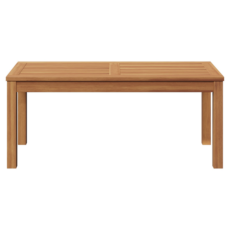 vidaXL Table Brown 37.40 x 17.72 x 15.75 in Solid Teak Wood