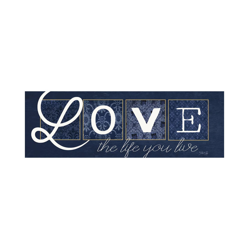 Love The Life You Live by Marla Rae - Panoramic Print on Canvas, Wrapped Canvas, 121.92 cm H x 40.64 cm W x 1.91 cm D