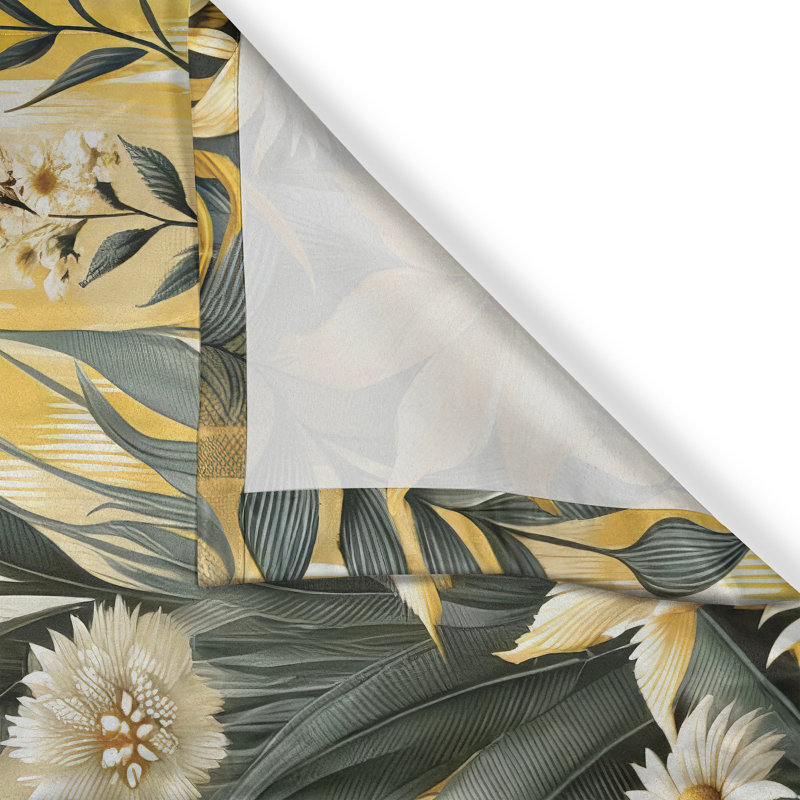 Floral Eucalyptus Kitchen Curtain, 55" W x 45" L