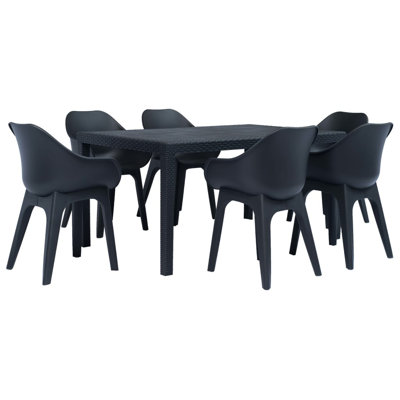 6 - Person Patio Dining Set with Rectangular Table