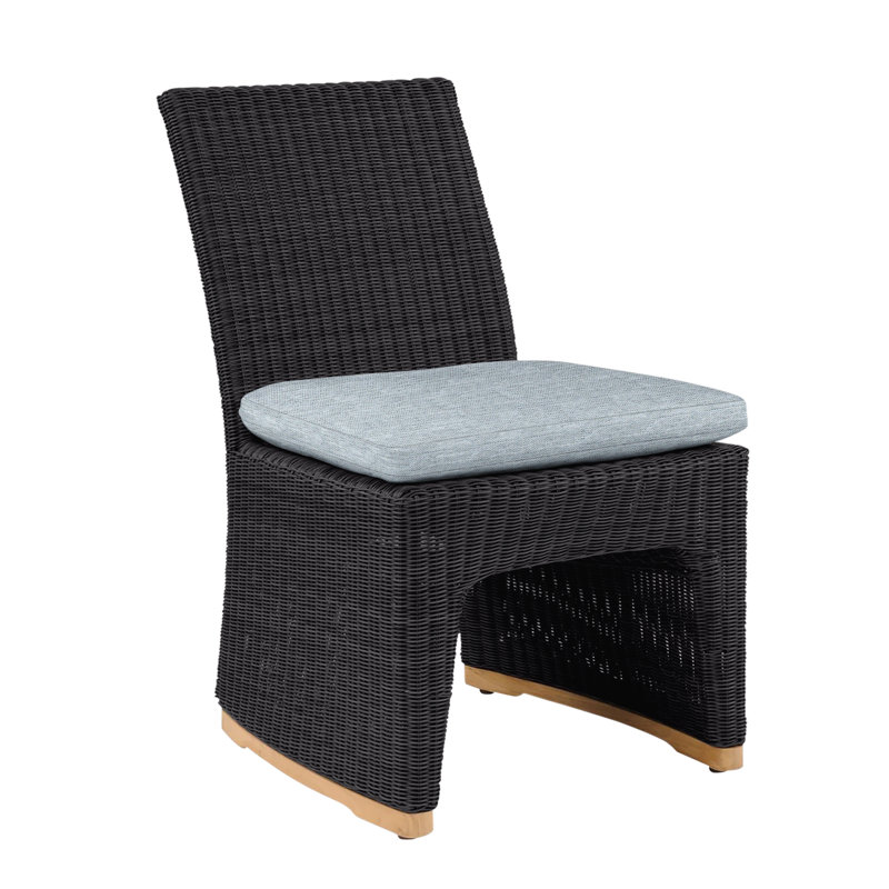 Westport Patio Dining Chair with Cushion, Ocean, Westport Black