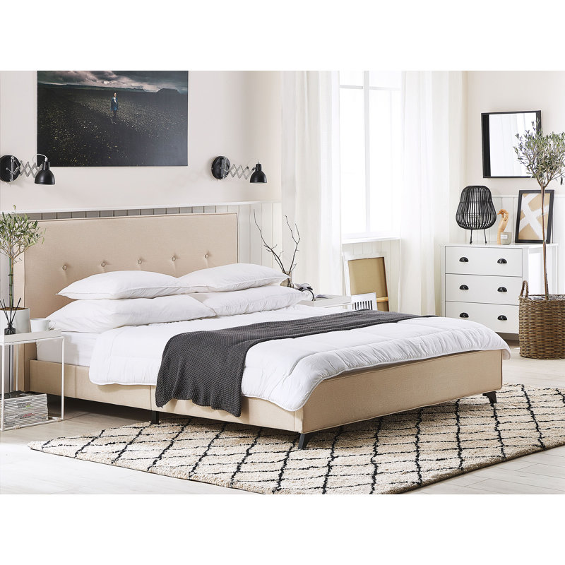 Raglan Upholstered Bed, European Super King, Beige
