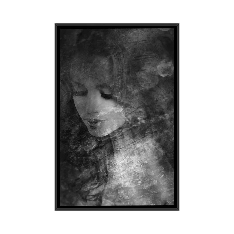 « b&w ii », impression sur toile, H 26 po x l 18 po x P 1,5 po, Pas de tapis, Toile avec cadre noir