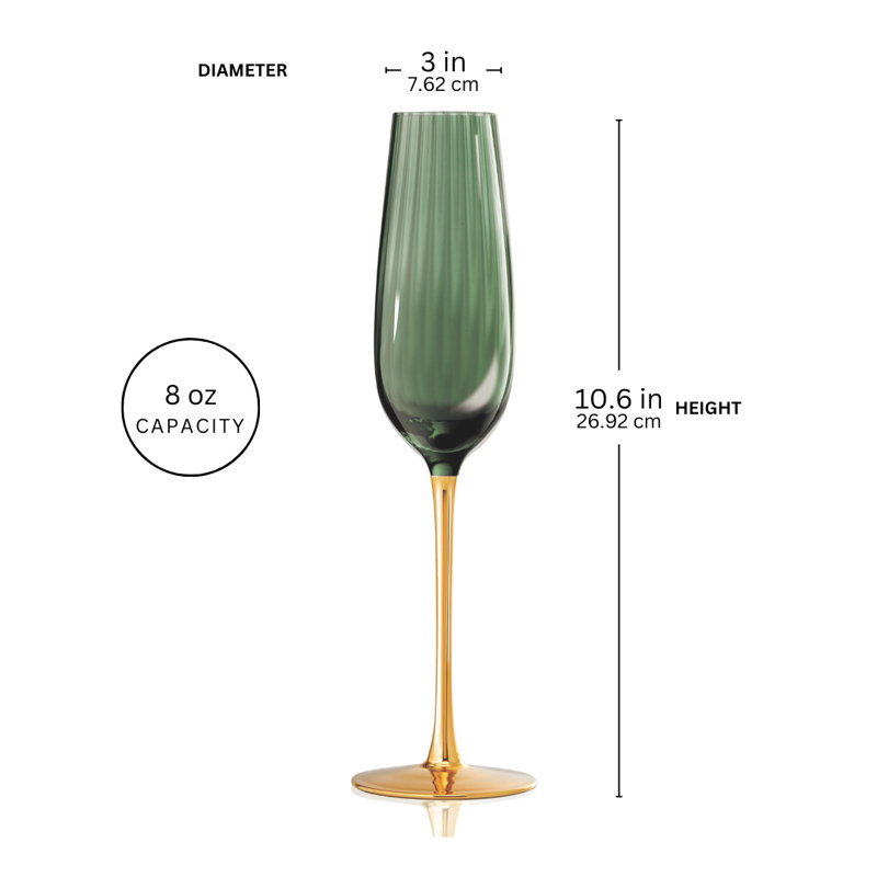 Ensemble de 2 flûtes chic, Vert