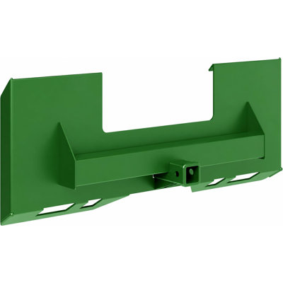 3000 LBS Skid Steer Quick Attach Plate with 2" Receiver, Heavy-Duty 1/4" Q235B Steel Universal Mount, Corrosion-Resistant Tractor Attachment Adapter, Green