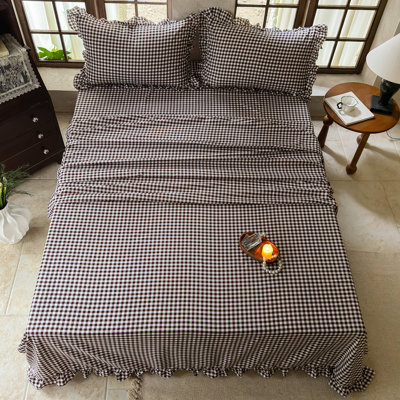 Ensemble de draps Gingham Ruffle