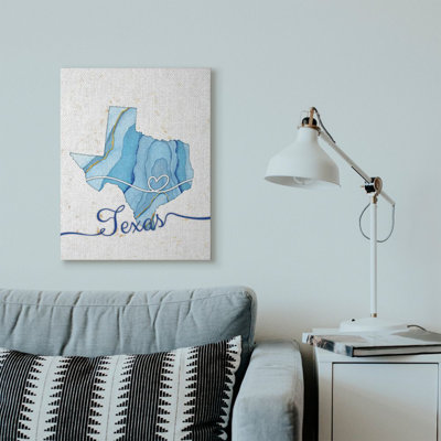 " Texas Agate Blue US State Design "
