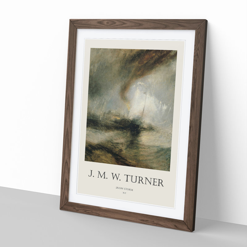 Snow Storm - Picture Frame Painting, Walnut, 65cm H x 48cm W x 2cm D