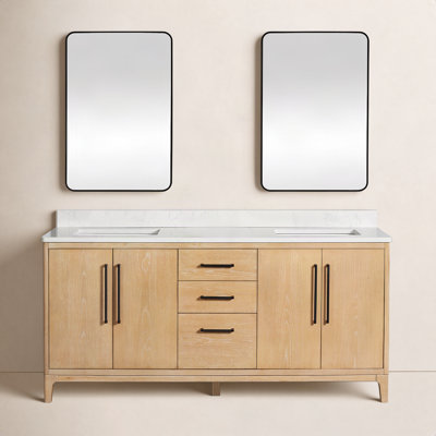 Langosta 72" Pine Double Bathroom Vanity
