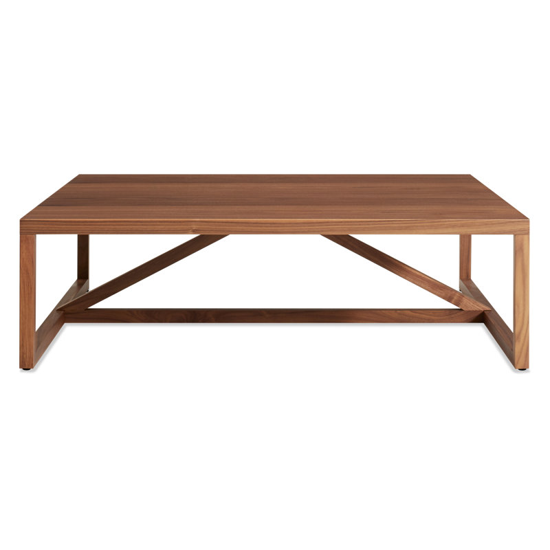 Strut Coffee Table, Walnut, 12" H x 40" L x 40" W