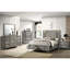 Table de chevet 2 tiroirs en placage gris