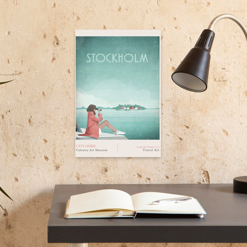 Stockholm 3 Peaceful Serene Tranquil City Coastal Wall Art Print by Emel Tunaboylu - Wrapped Canvas Print
