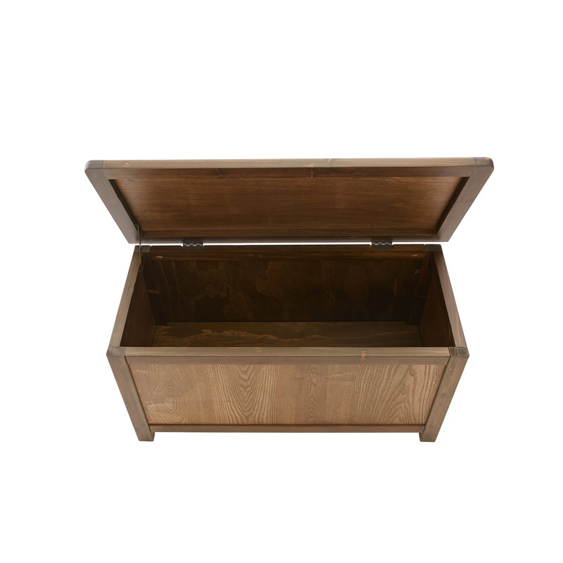 Wood Flip Top Storage Bench, Antique Oak