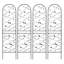 2 Pack Metal Garden Trellis Rustproof Trellis For Climbing Plants Outdoor Flower Support Bird Deco Black