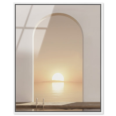 Sunset Warmth High-Gloss Frameless Acrylic Glass Wall Art Landscape & Nature Print by Oliver Gal, Ready to Hang, 16 x 20