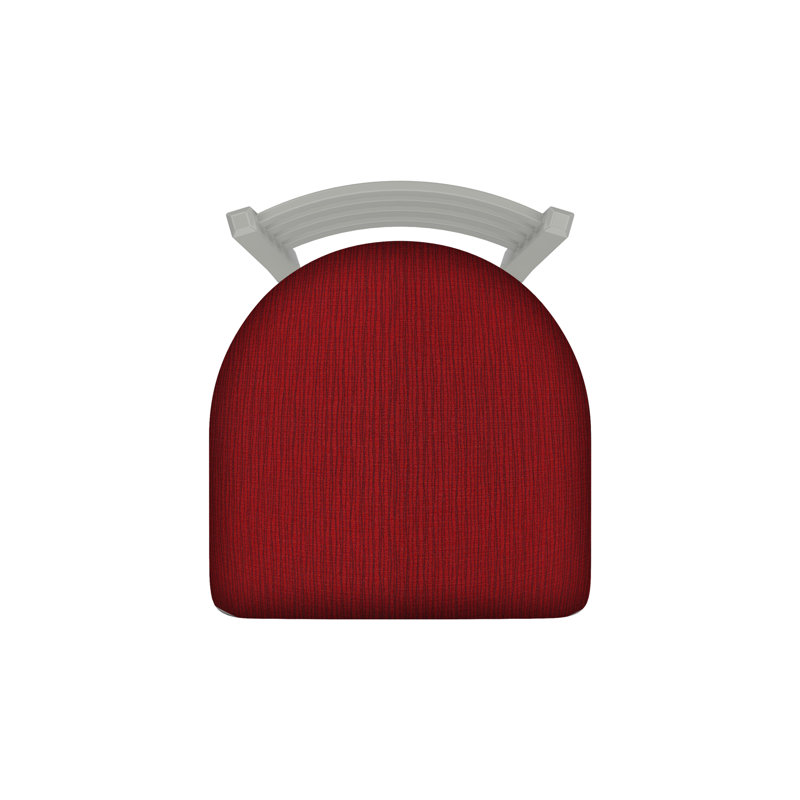 400 Jackie Chair, Anodized Nickel, Fabric-Graph Ruby