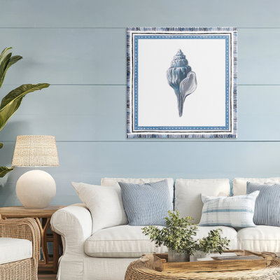 Soft Blue Conch Shell Canvas, design by Lanie Loreth