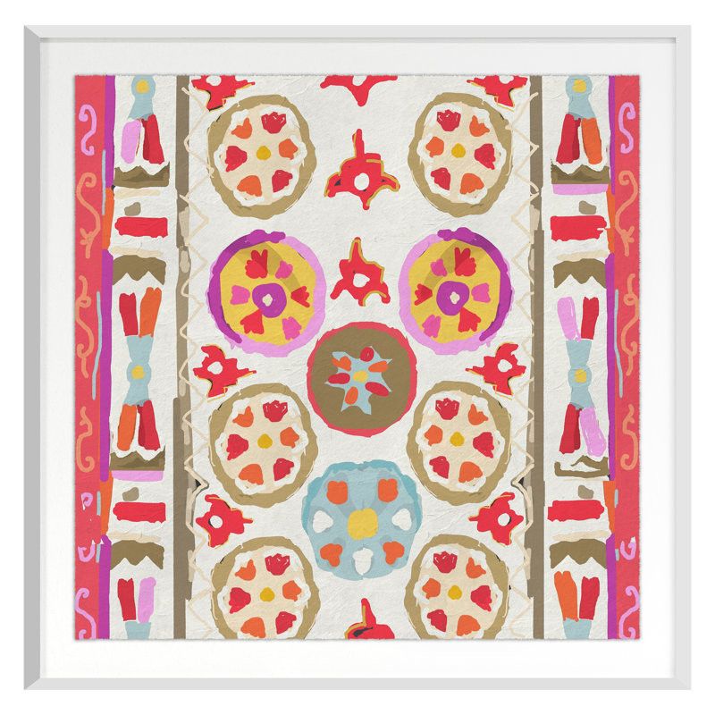 Tribal Cream by Gibson, Dana, White Single Picture Framed