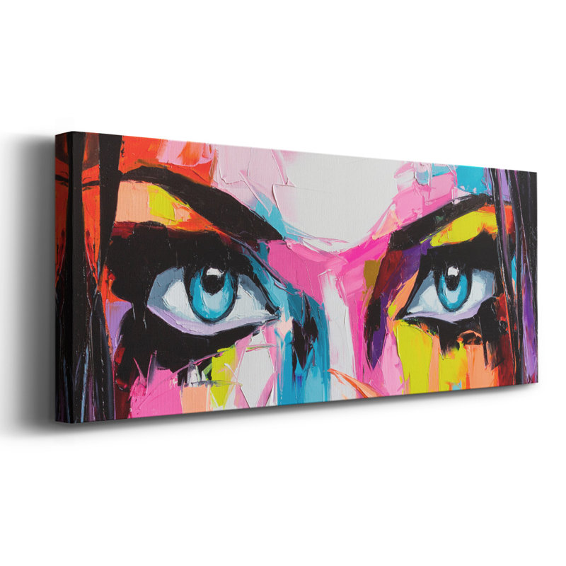 Pop Color Eyes II sur impression sur toile, H 24 po x l 60 po x P 1,5 po