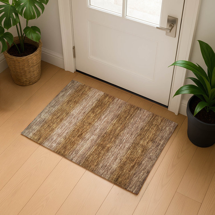 Premium Machine Washable Lubbers AMF1733 Stripe Rug