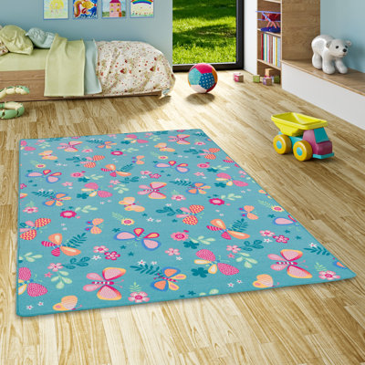 Fretwell Tufted Turquoise Rug