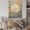 Beige plante grasse douce I - art sur bois de bois de pin naturel