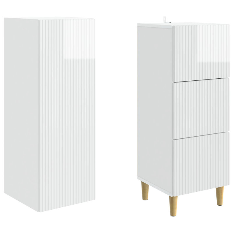Storage Cabinet, High Gloss White