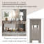 Console en bois massif Cedric rustique avec tiroirs de rangement et tablette de présentation inférieure-1337130730