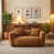 Orange Yellow  Linen Blend