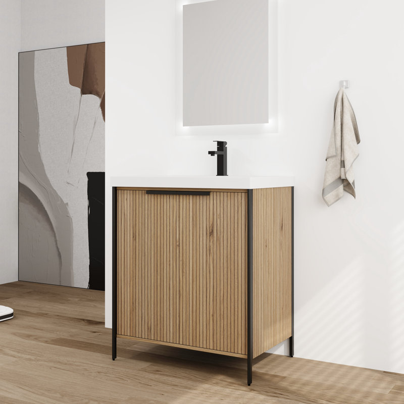 Meuble-lavabo simple 30 po avec plateau en résine