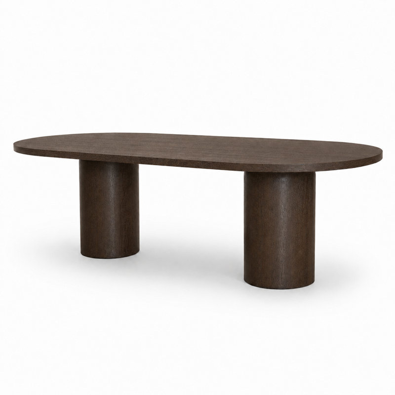 Table de salle à manger Syrah, 95.75" W x 43.50" D x 30" H, Brown